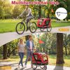 2-in-1 Dog Bike Trailer with Universal Bicycle Coupler