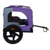 Outdoor Heavy Duty Collapsible Pet Bike Trailer with 16-Inch All-Terrain Wheels & Universal Hitch – Foldable Dog/Cargo Carrier Cart for Bicycles, purp
