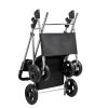 Pet Stroller, 35 lbs Weight Capacity, Foldable Dog Stroller Cart, 4 Wheels Cats Pram with Detachable Carrier & Mesh Windows, Portable Animal Carrier w