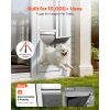 Dog Door for Sliding Glass Door, 75 7/8" to 80 11/16" Adjustable Height, Aluminum Alloy Frame with Flap, Lock Design, for Medium-Sized Dogs, 180° Swin
