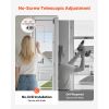 Dog Door for Sliding Glass Door, 75 7/8" to 80 11/16" Adjustable Height, Aluminum Alloy Frame with Flap, Lock Design, for Large-Sized Dogs, 180° Swing