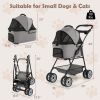 3 in 1 Pet Stroller with Removable Carrier up to 33 lbs