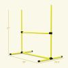 Dog Agility Training 4 Piece Set with Adjustable Height Jump Bars Carry Bag Yellow