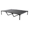 Elevated Dog Bed for Large Dogs, Portable Raised Dog Cot with Steel Metal Frame and Breathable Teslin Mesh, Indoor & Outdoor Pet Cooling Raised Hammoc