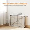 Pee Pad Holder Foldable Dog Litter Box with 3 Disposable Pads, 33.9" x 24.4", Gray