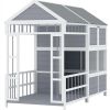Outdoor dog house, wooden dog house