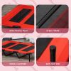 Metal Frame Elevated Pet Bed 48" x 46" Folding Dog Cot Summer Cooling Red