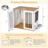 31.5' Dog Crate Furniture Wooden Dog Kennel with Double Lock Doors