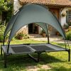Elevated Dog Bed with Removable Canopy, Outdoor Dog Cot with UV Protection Canopy Shade, 36 inch Large Pet Bed