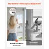 Dog Door for Sliding Glass Door, 75 7/8" to 80 11/16" Adjustable Height, Aluminum Alloy Frame with Flap, Lock Design, for Medium-Sized Dogs, 180° Swin