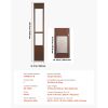 Dog Door for Sliding Glass Door, 75 7/8 to 80 11/16 in Adjustable Height, Aluminum Alloy Frame with Rotating Hinges, Lock Design, 10 1/4 x 16 1/4 in F