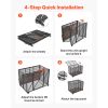 38 Inch Heavy Duty Dog Crate, Max Load 250 lbs, Foldable Indestructible Escape-Proof Dog Kennel Indoor for High Anxiety Small & Medium Breeds, Steel P