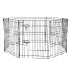 Dog Playpen, 8 Pcs 30"H x 24"W Panels Foldable Metal Pet Exercise Pen, Dog Fence Indoor and Outdoor Pen with Door, Bottom Pad and Top Cover, Pet Playp