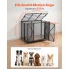 38 Inch Heavy Duty Dog Crate, Max Load 250 lbs, Foldable Indestructible Escape-Proof Dog Kennel Indoor for High Anxiety Small & Medium Breeds, Steel P