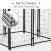 8' x 4' x 6' Outdoor Dog Playpen, Kennel with Lockable Door and Water-Resistant Canopy, for Medium/Large Dogs