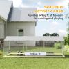 Dog Kennel Outdoor Dog Run Waterproof UV-Resist Cover Lockable Door Adjustable Bowls 20 x 7.5 x 6.5ft