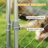 Outdoor Dog Kennel w/ Adjustable & Rotatable Bowl Rack, Waterproof UV-Resistant Cover, Secure Lock, 19.7' x 7.5' x 7.5'