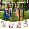 Dog Playpen, 8 Pcs 24 x 24 in Panels Foldable Metal Pet Exercise Pen, Dog Fence Indoor and Outdoor Pen with Door, Storage Bag, Top Cover and Bottom Pa