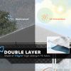 20' x 7.5' x 5' Dog Kennel Outdoor for Large Dogs with Waterproof Roof, Silver