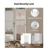 Dog Door for Sliding Glass Door, 91 to 96 in Adjustable Height, Aluminum Alloy Frame with Metal Rotating Hinges, Lock Design, 13 5/8 x 23 5/8 in Flap,