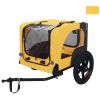 Pet Bike Trailer Dog Cart for Bicycle, Suitable for Small and Medium Pets, Easy Folding Cart Frame, Quick Release Wheel, Non-Slip Floor, Internal Leas