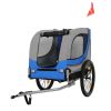Large Folding Bike Trailer for Dogs – 66LB Capacity All-Terrain Pet Carrier, Durable Steel Frame for Cycling, Jogging, Camping & Outdoor Adventures, G