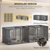 83"L Heavy Duty Dog Crate, Extra Large Dog Kennel with Divider and Mat for Large Breeds, Modular Puppy Playpen