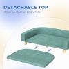 Large Dog Sofa Bed with Washable Cushion, Green, Comfortable Pet Couch for Dogs & Cats