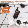 3280FT Dog Training Collar IP67 Waterproof Pet Beep Vibration Electric Shock Collar 3 Channels Rechargeable Transmitter Receiver Trainer with Flashlig