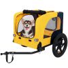 Pet Bike Trailer Dog Cart for Bicycle, Suitable for Small and Medium Pets, Easy Folding Cart Frame, Quick Release Wheel, Non-Slip Floor, Internal Leas