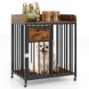27.5 Inch Dog Crate Furniture with Wheels for Small Dogs and Puppies