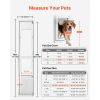 Dog Door for Sliding Glass Door, 75 7/8" to 80 11/16" Adjustable Height, Aluminum Alloy Frame with Flap, Lock Design, for Large-Sized Dogs, 180° Swing