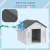 Cozy Pet House Water-Resistant Indoor/Outdoor Puppy Shelter Gray for Small/Medium Dogs Easy to Install