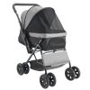 Pet Stroller, 44 lbs Weight Capacity, Foldable Dog Stroller Cart, 4 Wheels Cats Stroller with Mesh Windows & Revrsible Handle, Portable Pet Carrier St