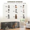 83"L Heavy Duty Dog Crate, Extra Large Dog Kennel with Divider and Mat for Large Breeds, Modular Puppy Playpen