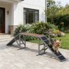 Gray Dog Agility Equipment Ramp for Training Dog Track Exercise Fun Pet Supplies