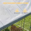 Heavy Duty Outdoor Dog Kennel with Waterproof Roof, Secure Latch, Chain Link Dog Run for Backyard, 20' x 7.5' x 8'