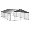 Outdoor Dog Kennel with Roof 236.2"x118.1"x59.1