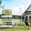 Heavy Duty Outdoor Dog Kennel with Waterproof Roof, Secure Latch, Chain Link Dog Run for Backyard, 20' x 7.5' x 8'