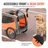 Dog Bike Trailer, Supports up to 66 lbs, 2-in-1 Pet Stroller Cart Bicycle Carrier, Easy Folding Cart Frame with Quick Release Wheels, Universal Bicycl