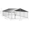 Outdoor Dog Kennel with Roof 236.2"x118.1"x59.1