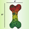 Stoned to da Bone, Cute Stuffed Rasta Leaf Bone Dog Toy, Funny Squeaky Weed Toy, Cool Plush Novelty 420 Gift for for Puppies & Small, Medium & Large B
