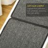 Pet Ramp for Dogs Non-slip Carpet Top Platform Pine Wood 74"L x 16"W x 25"H, Grey, White