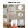 Dog Door for Sliding Glass Door, 91 to 96 in Adjustable Height, Aluminum Alloy Frame with Metal Rotating Hinges, Lock Design, 10 1/4 x 16 1/4 in Flap,