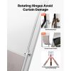 Dog Door for Sliding Glass Door, 91 to 96 in Adjustable Height, Aluminum Alloy Frame with Metal Rotating Hinges, Lock Design, 10 1/4 x 16 1/4 in Flap,