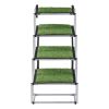 Dog Stairs for Car, 4 Steps Extra Wide Foldable Dog Ramp for Large Dogs with Non-Slip Surface, Portable Lightweight Pet Stairs Ladder for Car, SUV, Tr