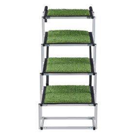 Dog Stairs for Car, 4 Steps Extra Wide Foldable Dog Ramp for Large Dogs with Non-Slip Surface, Portable Lightweight Pet Stairs Ladder for Car, SUV, Tr (default: Default)
