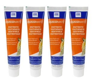 4 Pack Enzymatic Pet Toothpaste (Flavor: Banana- Mint)