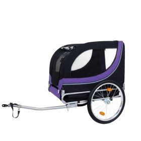 Large Folding Bike Trailer for Dogs – 66LB Capacity All-Terrain Pet Carrier, Durable Steel Frame for Cycling, Jogging, Camping & Outdoor Adventures, B (Color: as Pic)