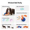 Cheerble Interactive Dog Toy, Wicked Ball Rolly, Automatic Move, E-TPU Material, Rope and Barking Sounds, for Medium to Large Dogs